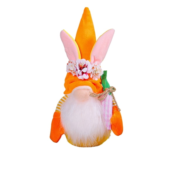 Easter Gnomes Decorations, Easter Bunny Gnomes Spring Tomte Nisse Rabbit Plush Gnomes Scandinavian Faceless Dwarf Handmade Elf Gift for Table Ornament Home Decor