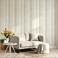 thumbnail image 2 of Beige Neutral Vertical Stripe Wallpaper Minimalist Aesthetic Modern Self Adhesive Removable Waterproof Home Decor for Living Room Bedroom Kitchen Cabinet Drawer Dorm Room 17.7 * 118 in, 2 of 8