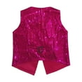 thumbnail image 2 of Boys Sequin Vest V-Neck Pink Shiny Dance Vest for Boys Party for Girls and Boys Masquerade Outfits for Men 7-8 Years, 2 of 5