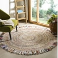 thumbnail image 2 of SAFAVIEH Cape Cod Victoria Geometric Area Rug, Ivory/Light Beige, 7' x 7' Round, 2 of 6