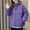 Purple, variant on Itsame Puffer Coats for Womens Winter Jackets Hood Pocket Solid Color Casual Zipper Cotton for Women Waterproof Jacket Black Size M