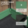 thumbnail image 6 of Outsunny Raised Garden Bed with Greenhouse Cover, Metal Outdoor Elevated Planter Box with Lockable Wheels, Storage Shelf and Drainage Hole, Green, 6 of 9