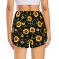 thumbnail image 4 of Xecao's Flower (2) for a double-layer running short for women, perfect for gym, tennis, and more, featuring a convenient pocket., 4 of 9