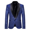 thumbnail image 4 of Traje casual para hombre, escenario personalizado, presentador de presentaciones, MC, traje con lentejuelas de color sólido, chaqueta para hombre, 4 of 5