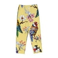 thumbnail image 4 of Xecao Beautiful Bright Birds And Flowers Women's Straight Lounge Pajama Pants: The Epitome of Relaxed Sleepwear, 4 of 9