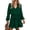 Dark Green, variant on Long Sleeve Summer Dresses for Women Casual Tie Neck Ruffle Tiered A Line Mini Spring Wedding Guest Dress