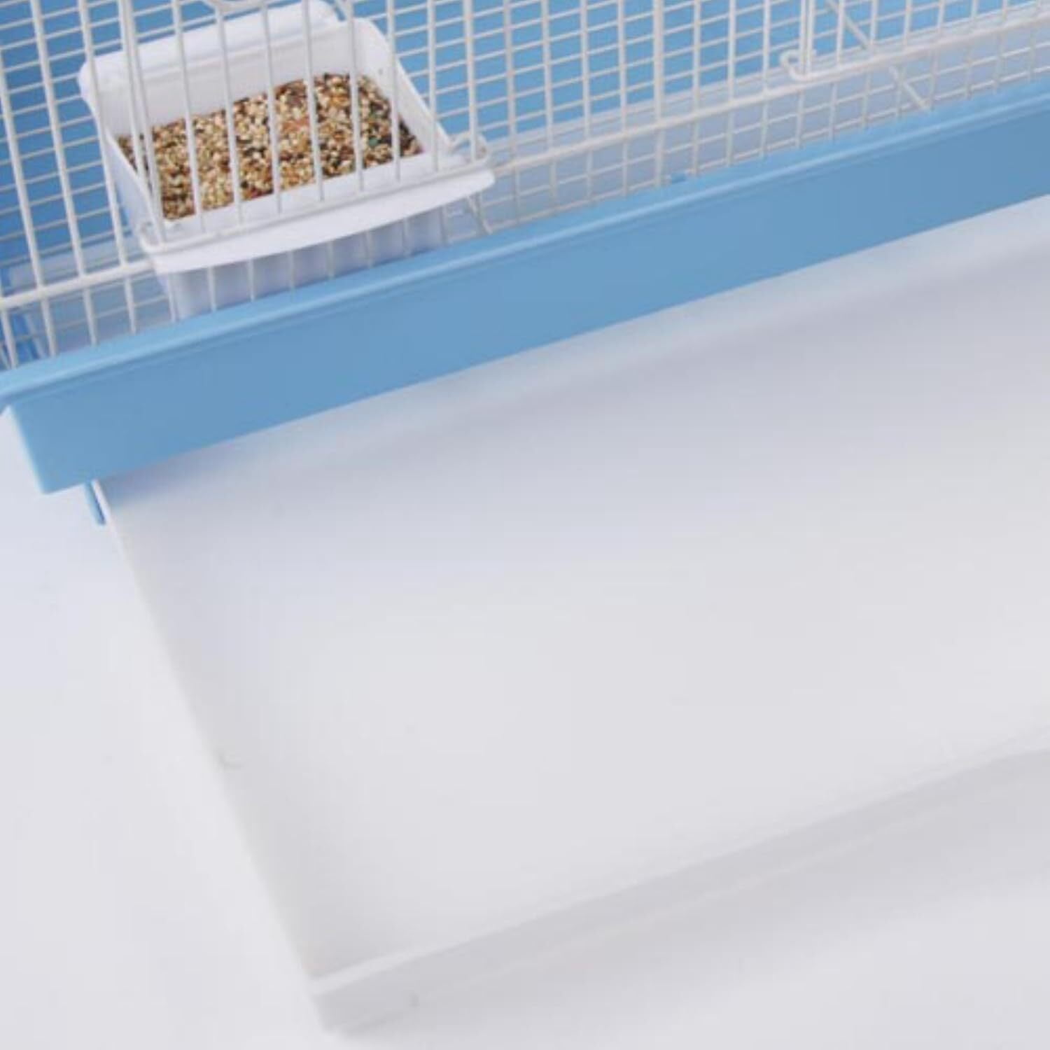 HomeStock Renaissance Rhapsody Triple Roof Bird Cage with Elegant Multi-Tiered Design, Durable Construction, Spacious Interior-Color:Blue