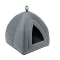 thumbnail image 4 of FurHaven Pet Products Fleece Tent Hooded Pet Bed for Cats & Small Dogs - Heather Gray, 4 of 10