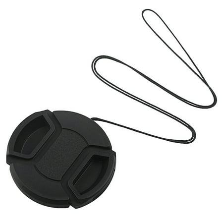 Replacement Front Lens Cap Insten 52mm Front Lens Cap Hood Cover Snap-on with cord for Nikon Canon Pentax Sony ()