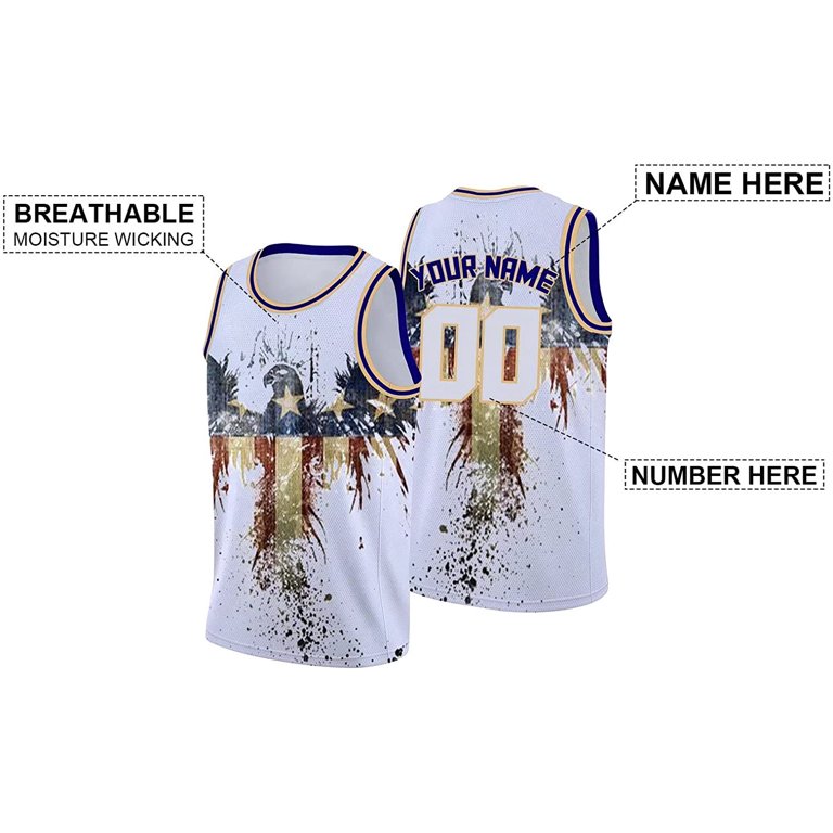 Custom Basketball Jersey American Flag Jersey Independence Day