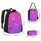 thumbnail image 2 of Balery Pink Purple Glitter Mochila Escolar 3 en 1 para Niños - Mochila Resistente con Lonchera Térmica y Estuche - Mochila Escolar para Niños y Niñas, 2 of 7
