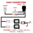 thumbnail image 4 of LED Light Bar Wiring Harness Kit 2 Leads Wireless Remote Control with 30K Hours Lifespan 18AWG Cable for Off Road Vehicles ATVs UTVs Trucks Boats, 4 of 7