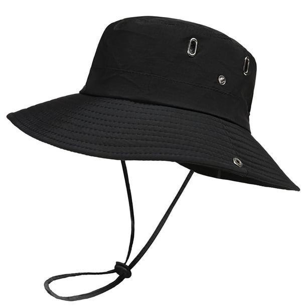 Sombreros De Protección Solar Sombrero anti-UV Sombrero de pescador transpirable Sombrero de verano para deportes al aire libre (Negro) Likrtyny Para Estrenar