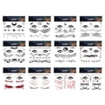 thumbnail image 1 of De Pegatinas De Tatuajes Temporales De Cara De Halloween, Pegatina De Tatuaje De Telaraña De Halloween Para Fiesta, Festival, Accesorios De Disfraz De Cosplay 12 Hojas Minnieouse HA038432-00, 1 of 6