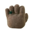 thumbnail image 1 of Adorno de almohada de peluche, almohadas decorativas gruesas, almohada con forma de mano, almohada rellena Marrón, 1 of 9