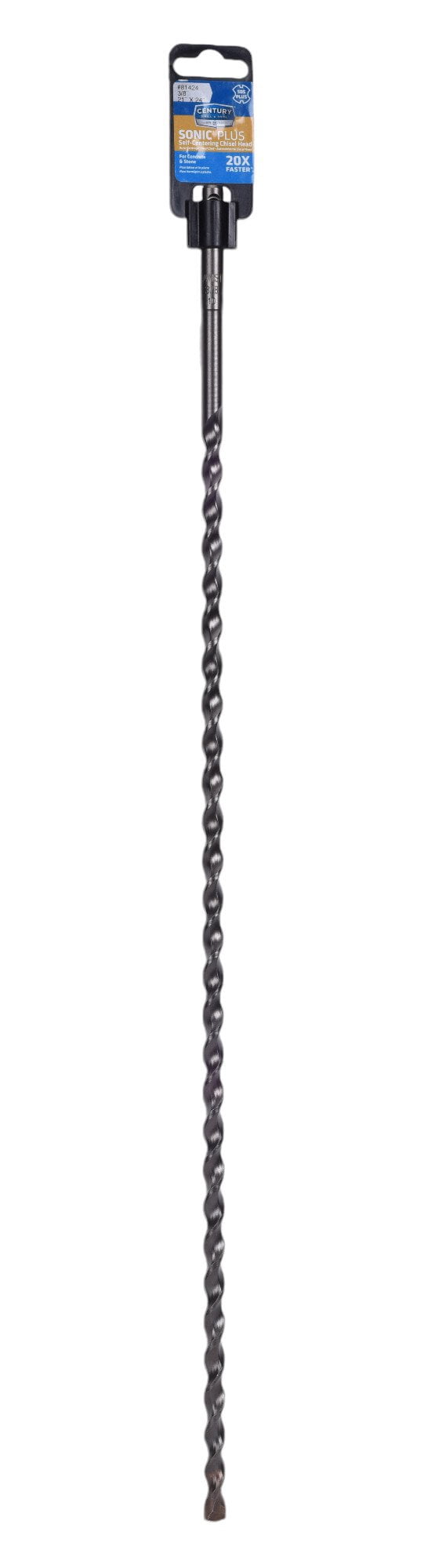 Century Drill & Tool, 81424, 3/8"X21"X24",SDS Plus,2 Cutter Design Drill Bits, Accurate & Precise Drilling