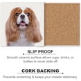 thumbnail image 6 of GZHJMY Square Drink Coasters, 6 Pcs Beautiful Spaniel Dog on White Absorbent Ceramic Coffee Coasters for Drinks with Cork Base Housewarming Gift for Home Decor, 6 of 6