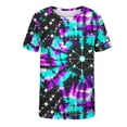 thumbnail image 4 of Rvwovn Men's Colorful Tie-Dye Crewneck T-Shirt, Loose Fit Outdoor Daily Tee with Multi Colors, 4 of 5