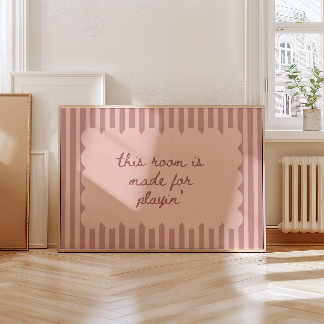 This Room Is Made For Playin Kids Playroom Room Nursery Sign Toddler Bedroom Poster , Poster Print Only