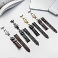 thumbnail image 2 of 22mm Genuine Leather Watch Strap with Gold Butterfly Clasp for Men and Women, 2 of 4