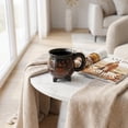 thumbnail image 5 of FEOLGEHLY Halloween Decorations, Ceramic Pumpkin Mug With Legs Witch Cauldron Coffee Cup 4 Footed Halloween Cauldron Mug 3 Colors Orange White Black For Hot Cocoa Tea Or Party Favors (B), 5 of 6
