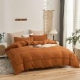 MOOWOO Terracotta Boho Bedding, Queen, Tassel Fringe, 100 Microfiber