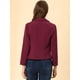 thumbnail image 5 of INSPIRE CHIC Chaqueta abierta de la chaqueta del traje de la cosecha del trabajo de la oficina del frente de las mujeres Borgo?a-Sólido XL, 5 of 6