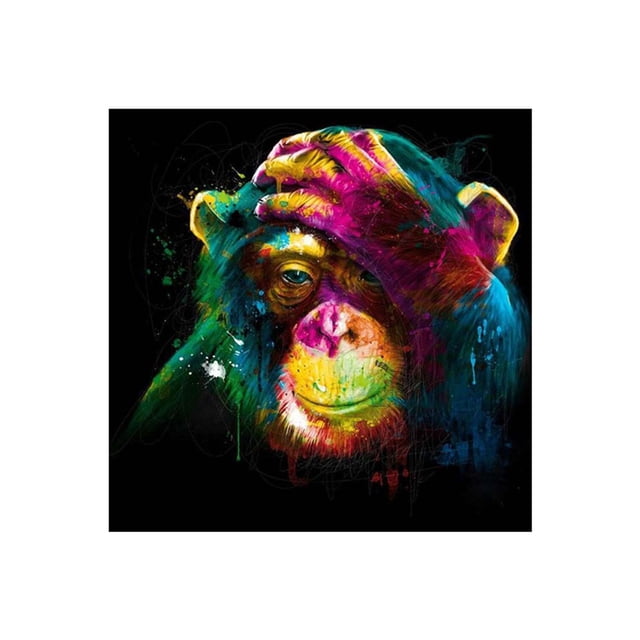 Kearding Pintura de diamantes 5D colorido orangután resina costura animales diamantes de imitación bordado punto de cruz cristal habitación pintura Artesanía Kearding JJ12263-00