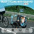 thumbnail image 3 of Outdoor Heavy Duty Collapsible Pet Bike Trailer with 16-Inch All-Terrain Wheels & Universal Hitch – Foldable Dog/Cargo Carrier Cart for Bicycles, 3 of 10