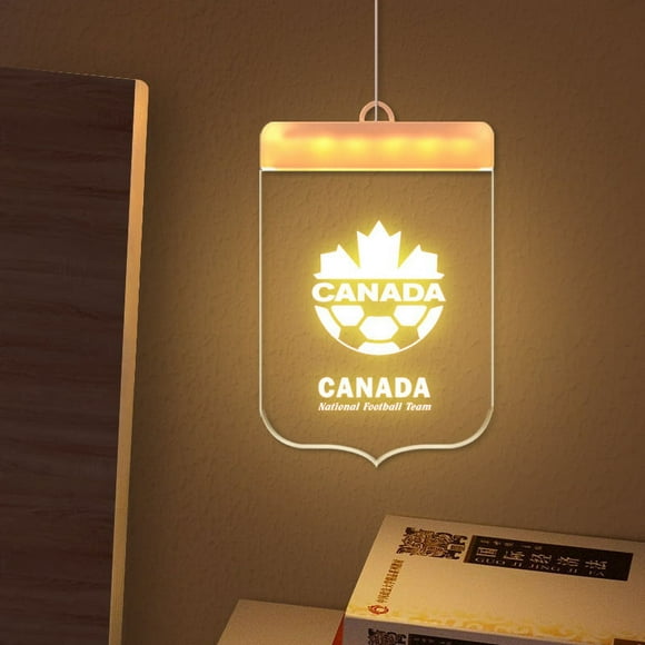 (1 set) 2022 Qatar World Cup pendant mascot small night light souvenir (Canada)