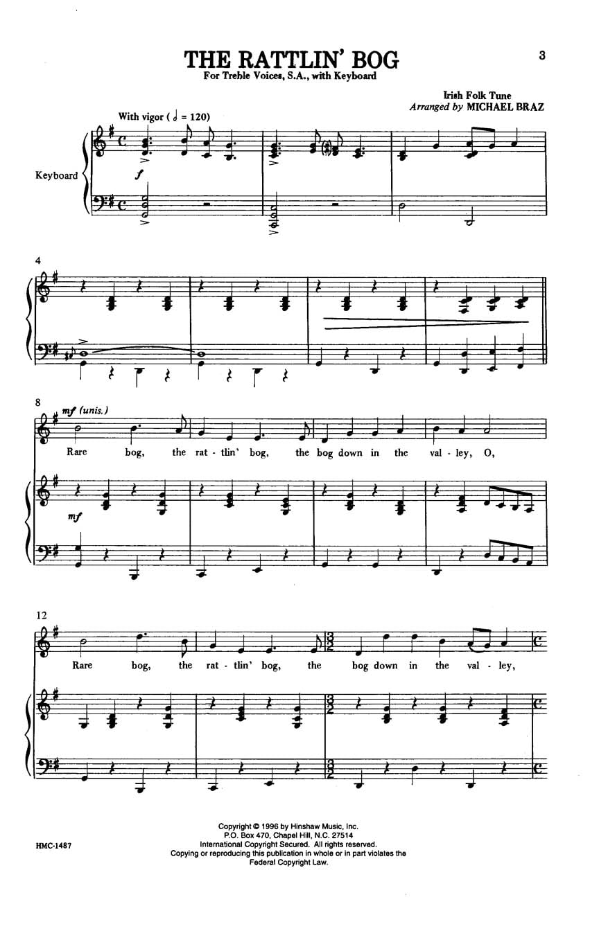 The Rattlin' Bog (Sheet Music/Songbook) - Walmart.com