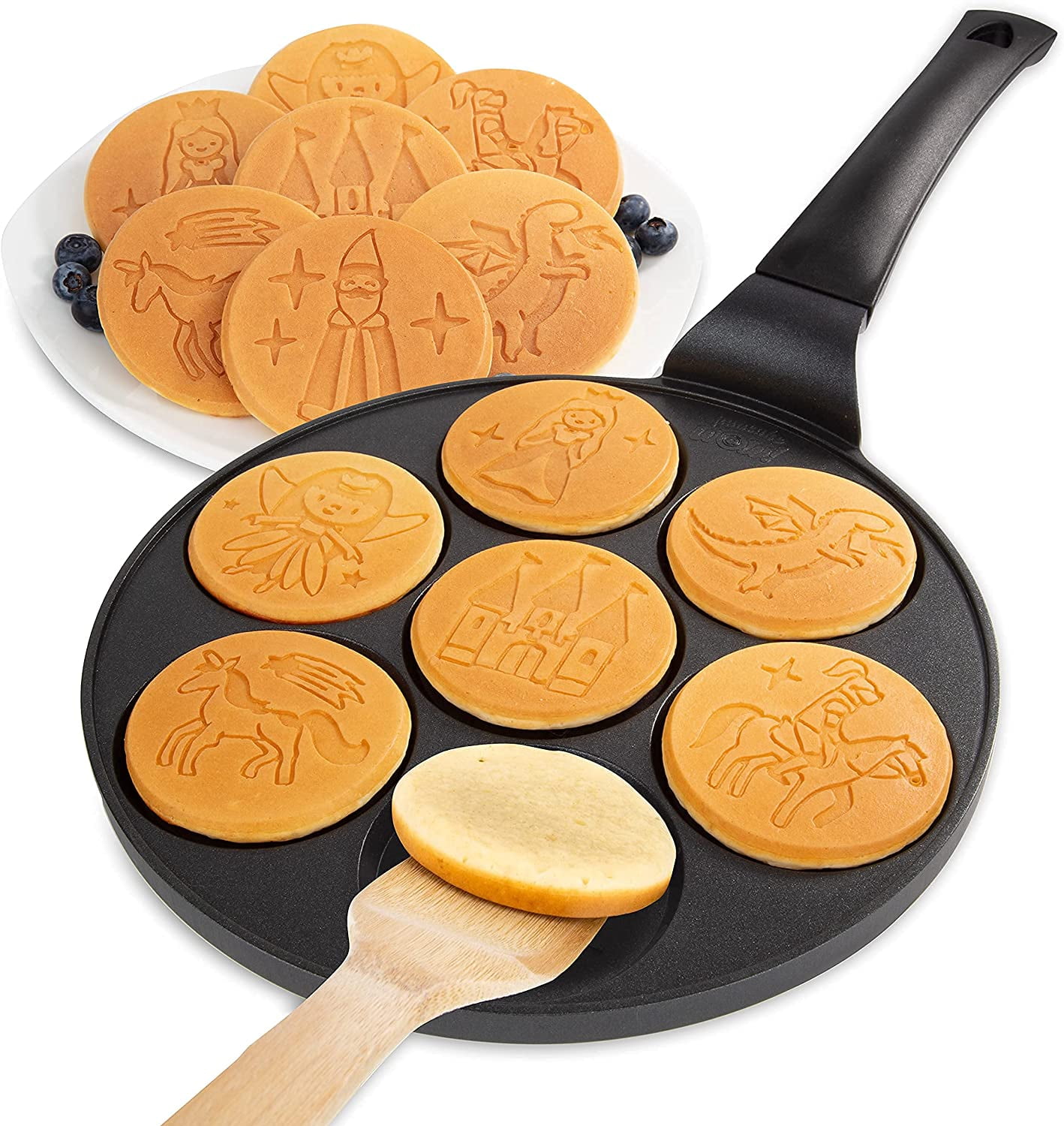 Waffle Maker for Kids, Pancake Pan Nonstick Egg Multiple Pancake Maker  Frying Pan Pancake Griddle Mini Pancakes Maker Silver Dollar Pancake Pan