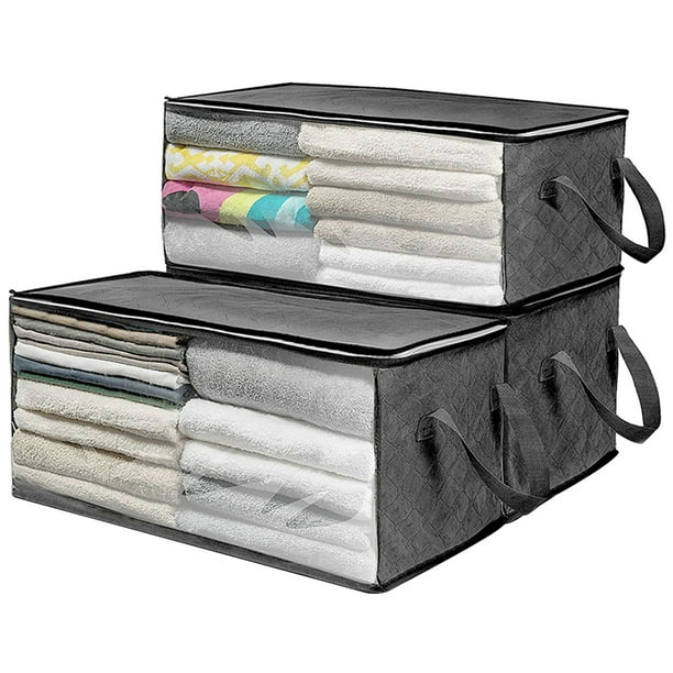 NUZYZ Large Folding Under Bed Quilt Blanket Home Clothes Storage Bag ...