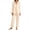 Beige, variant on XUNKUSGA Womens Pajama Sets Classic Solid Color Satin Silk 2 Piece Sets for Women Notch Collar Long Sleeve Button Down Pjs Set with Pants Soft Loungewear Sets Beige S