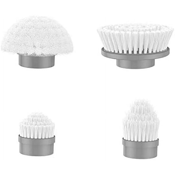 4 Pack Replacement Brush Heads - Cordless Spin Scrubber Accessories - Power Cleaning Brushes - Compatible with Electric Spin Scrubber - Perfect for Bathroom Floors