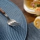 thumbnail image 5 of Round Braided Placemats Set of 6 Table Mats for Dining Tables Woven Washable Non-Slip Place mats 15 inch for Spring(Blue, 6pcs), 5 of 5