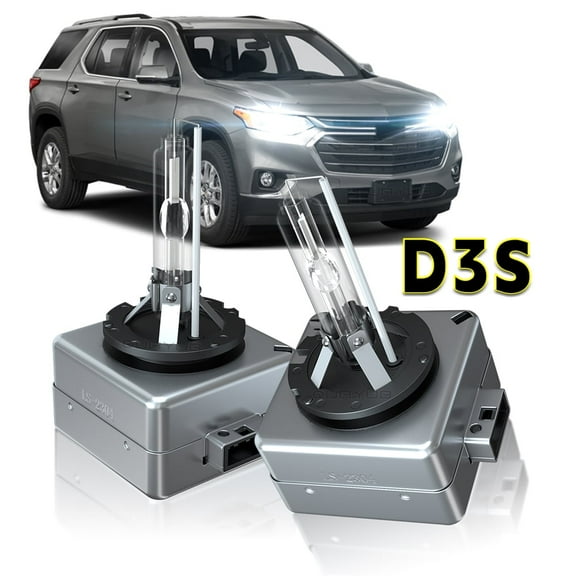 Quayub D3S HID Headlight Bulb 6000K White 2pcs 35W replacement OEM For Chevy Traverse 2019-2021