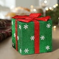 thumbnail image 6 of Green Christmas Gift Box Decoration Ornament Christmas Tree Scene Setup Holiday Dress Up Supplies for Christamas, Party Decor, 6 of 6
