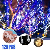 Christmas Mini Gutter Hooks | S-Shaped Plastic Light Clips for Outdoor & Indoor Holiday Decorations | 120-Piece Set for Icicle Lights & LED Ropes