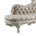 thumbnail image 5 of Bench with Leatherette Upholstery and Button Tufting, Antique White, 5 of 5