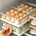 thumbnail image 2 of Nevera Caja De Almacenamiento De Huevos, Nevera De Plástico Caja De Huevos De Almacenamiento 24 Cesta De Huevos, Nevera Contenedor De Almacenamiento De Huevos Con Cubierta Antipolvo Y Asa (Amarillo),1 Afortunado Sencillez, 2 of 5