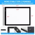 thumbnail image 3 of Elice A4 Ultra-thin Light-up Tracing Pad Diamond Art Lightbox with 4 Clips, Light Copy Board Tracing Table for Drawing Sketching Animation, 3 of 9