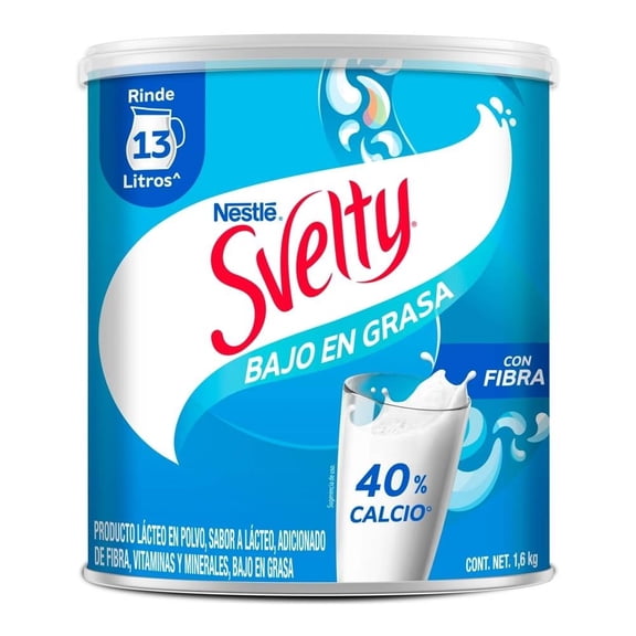 Producto lácteo Svelty en polvo bajo en grasa con fibra 1.6 kg