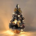 thumbnail image 1 of Deyaah 40cm Mini Christmas Tree with Lights, Desktop Christmas Tree, Battery Powered Tabletop Christmas Tree for Christmas Holiday Table Decor (Gold), 1 of 5