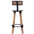 thumbnail image 4 of Beaumont Lane Rustic Lodge Mango Wood and Metal Bar Stool in Beige, 4 of 10