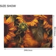 thumbnail image 3 of SKYSONIC Bathroom Rug Toiletry Mat Set, 2 pack Vintage Sunflowers Painting Print, Fluffy Plush Absorbent Bath Rugs Carpet for Bathroom Floor Toilet Tub and Shower,23.6"x15.7"+17.3"x13.4", 3 of 7