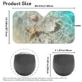thumbnail image 5 of KUIFORTI Large Sun Shade for Car Windshield Foldable Vehicle Accessories, Beach Starfish Seashell Windshield Shades for SUV, Sedan, Truck, Van, Hatchback, Keep Car Interior Cool, 5 of 6