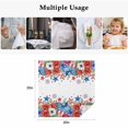thumbnail image 5 of 4th of July Floral Cloth Napkins, Blue Red Independence Day Stars Washable and Reusable Dinner Napkins Set of 6, Table Napkin for Kitchen Party Birthday Wedding Hotel Housewarming 20"x20", 5 of 9