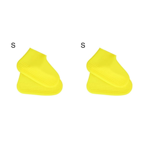Yuarrent Cubierta de zapatos Protector de zapatos impermeable de silicona Cubrezapatos antideslizantes resistentes al desgaste, Amarillo, S Amarillo S 2piezas Yuarrent CBP177135