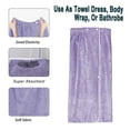 thumbnail image 4 of Women Towel Wrap Robe under $5! Ke1Clo Spa Bathrobe Beach Pool Cover Up Lightweight Adjustable Quick Dry 55.12x31.5inch (Purple), 4 of 6